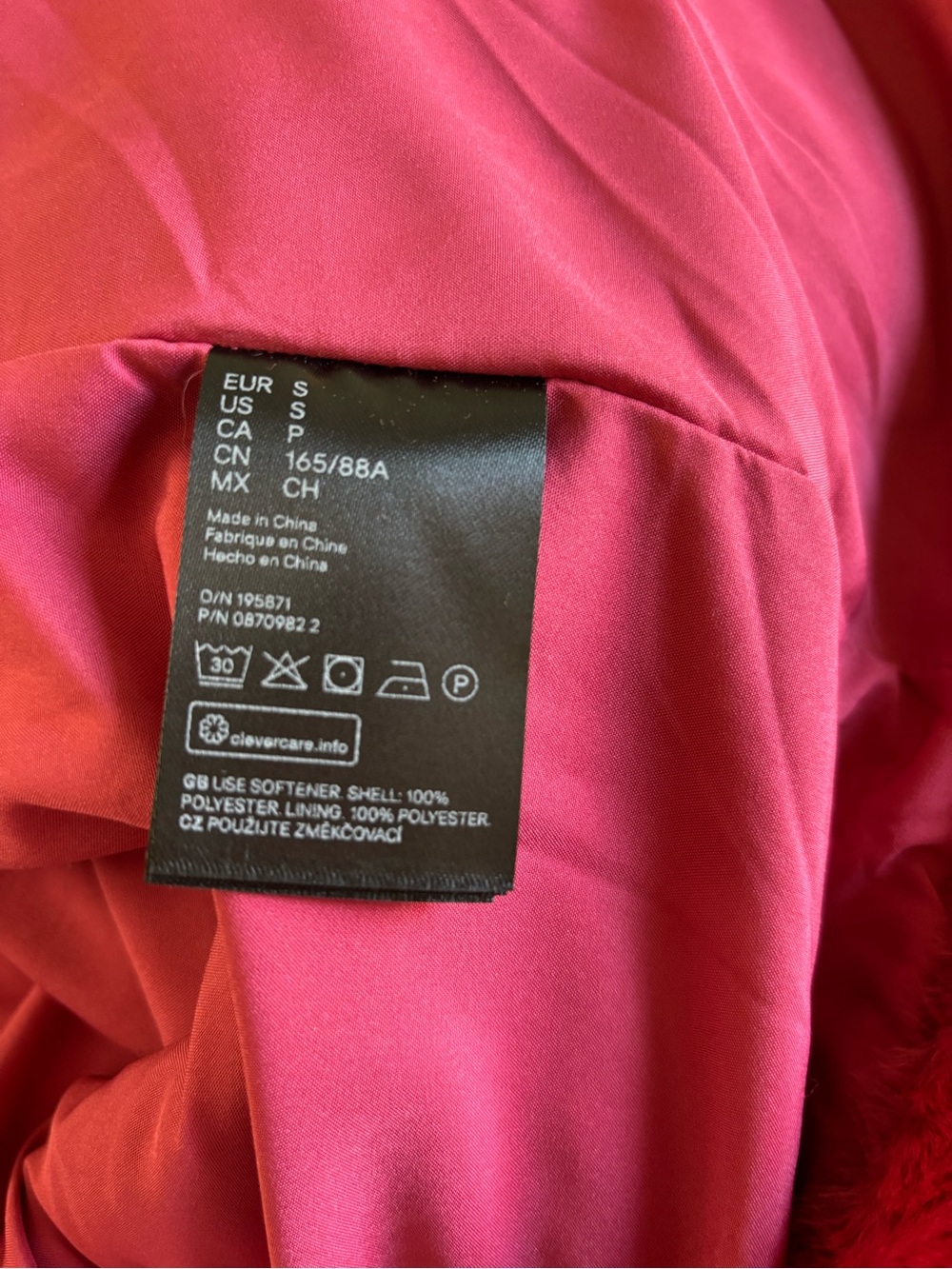 NWOT H&M Pink Faux Fur Coat - Picture 6 of 11